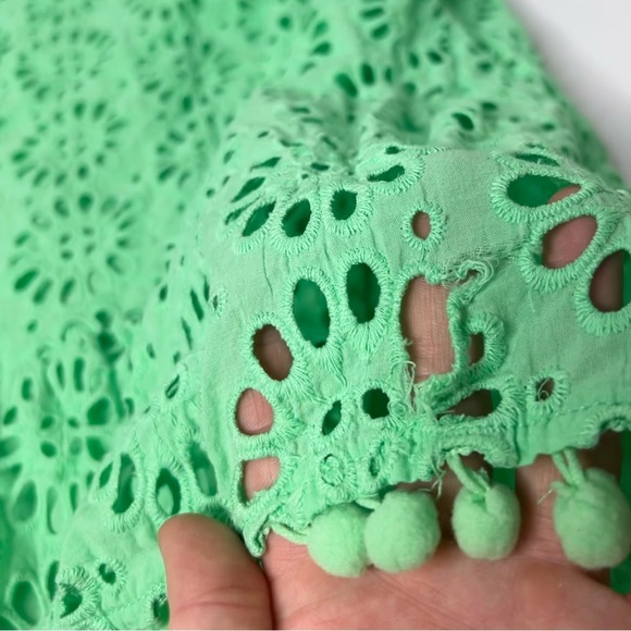 Lilly Pulitzer Bekah Eyelet Cutout Pom Pom Trim Dress - Picture 10 of 16